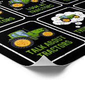 Things I Do In My Spare Time Tractor Lovers  Poster (Hoek)