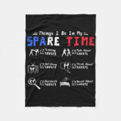 Things I Do In My Spare Time Training Savate  Fleece Deken (Voorkant)