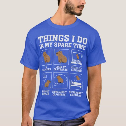 Things I Do In My Spareime Capybara Funny Capybara T-shirt (Voorkant)