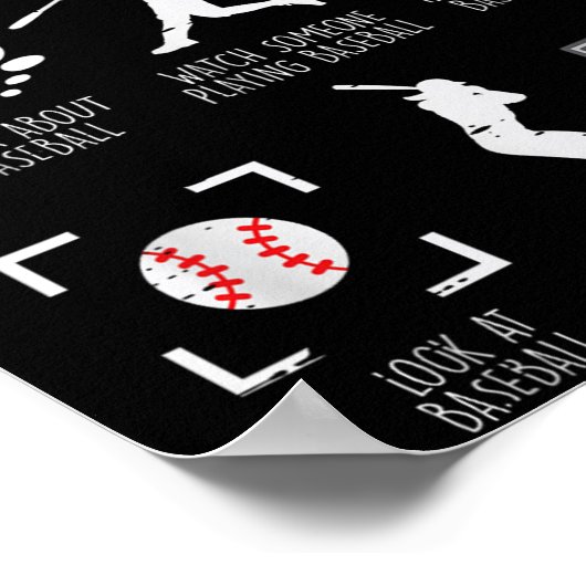 Things I Do Spare Time Baseball Funny Player Men W Poster (Hoek)