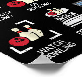 Things I Do Spare Time Bowling Funny Bowler Men Wo Poster (Hoek)