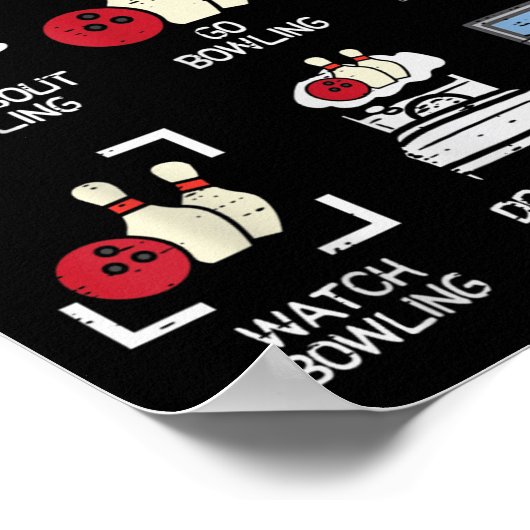 Things I Do Spare Time Bowling Funny Bowler Men Wo Poster (Hoek)