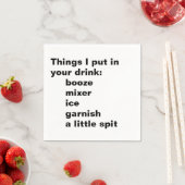 Things I Put In Your Drink Cocktail Servet (Insitu)