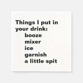 Things I Put In Your Drink Cocktail Servet