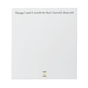 Things I Said I Would Do notepad Notitieblok