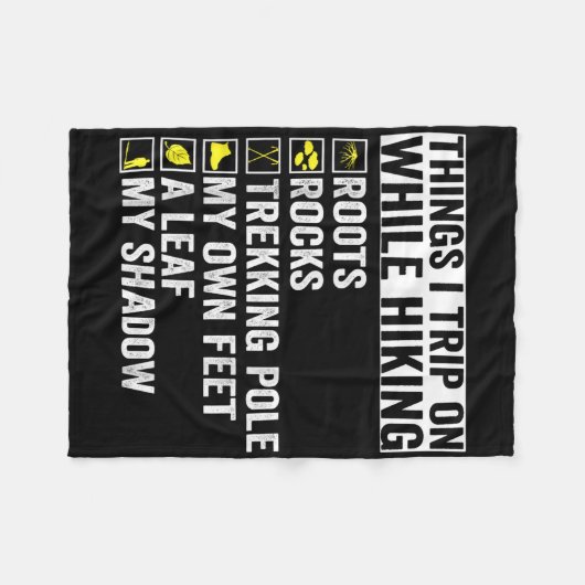 Things I Trip On While Hiking Roots Rocks Trekking Fleece Deken (Voorkant (Horizontaal))