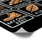 Things I Trip On While Hiking Roots Rocks Trekking Poster (Hoek)