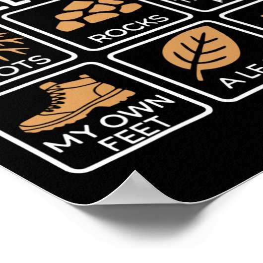 Things I Trip On While Hiking Roots Rocks Trekking Poster (Hoek)