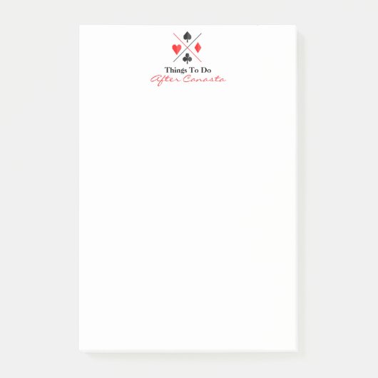 Things To Do After Canasta Post-it® Notes (Voorkant)