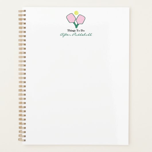 Things To Do After Pickleball Planner (Voorkant)