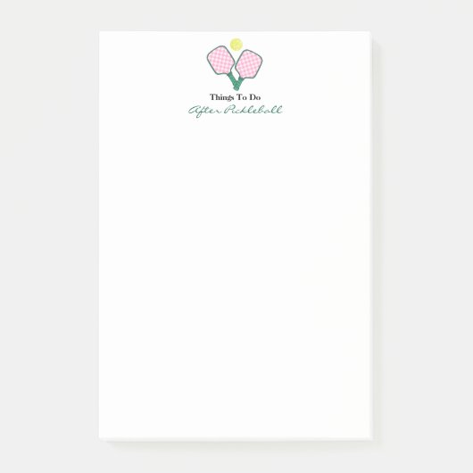 Things To Do After Pickleball Post-it® Notes (Voorkant)