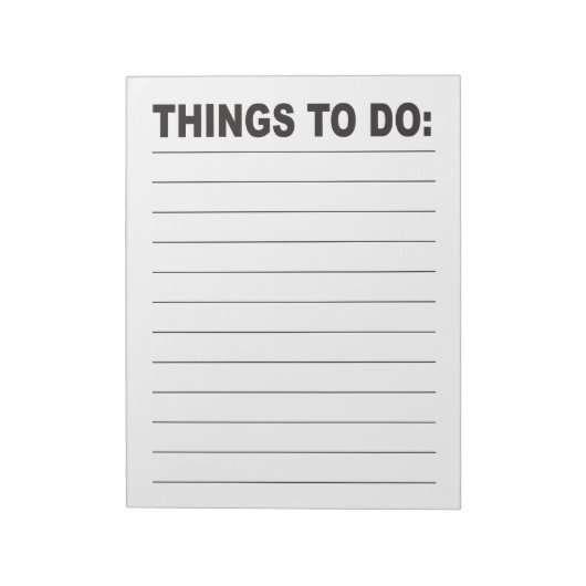 Things to Do List Large Print Low Vision Notitieblok (Linkerzijde)
