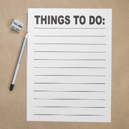 Things to Do List Large Print Low Vision Notitieblok