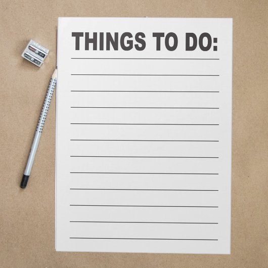 Things to Do List Large Print Low Vision Notitieblok
