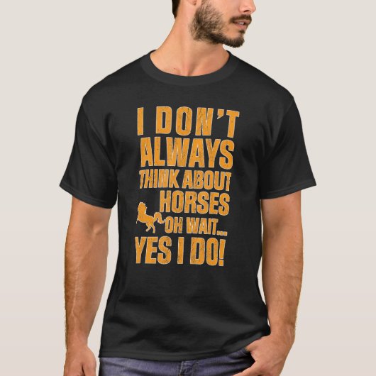 Think About Horses T-shirt (Voorkant)
