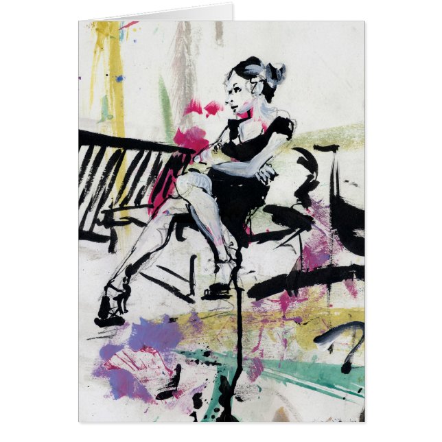 "Think" Art-printkaart (Voorkant)