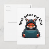 Think before you click - Cyber Security Briefkaart (Voorkant / Achterkant)