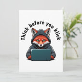 Think before you click - Cyber Security Kaart (Staand voorkant)