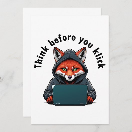 Think before you click - Cyber Security Kaart (Voorkant / Achterkant)