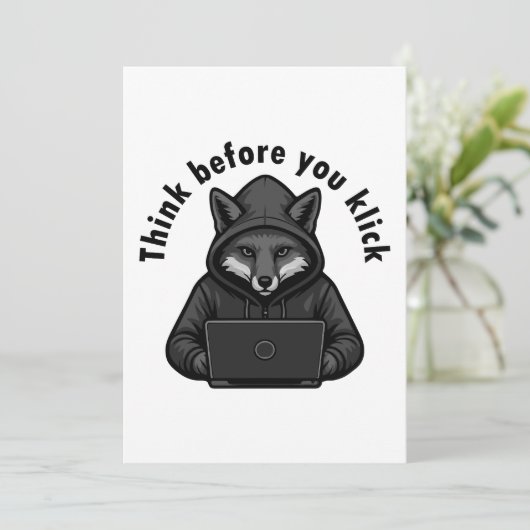 Think before you click - Cyber Security Kaart (Staand voorkant)