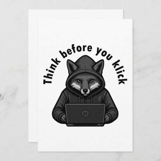 Think before you click - Cyber Security Kaart (Voorkant / Achterkant)