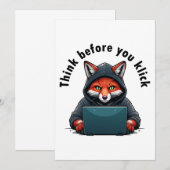 Think before you click - Cyber Security Kaart (Voorkant / Achterkant)