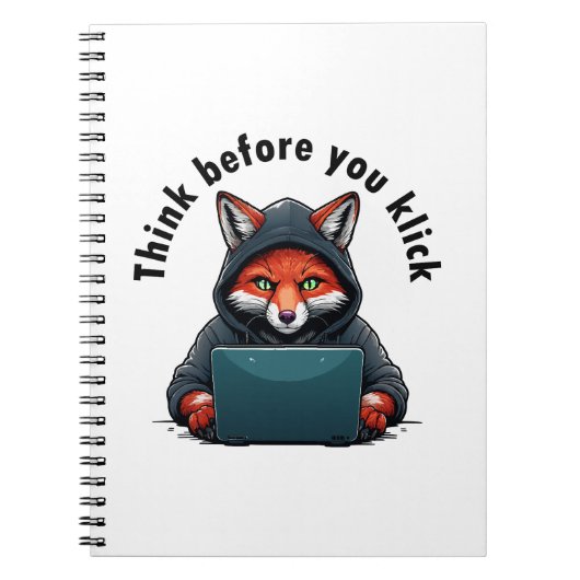 Think before you click - Cyber Security Notitieboek (Voorkant)