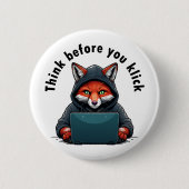 Think before you click - Cyber Security Ronde Button 5,7 Cm (Voorkant)