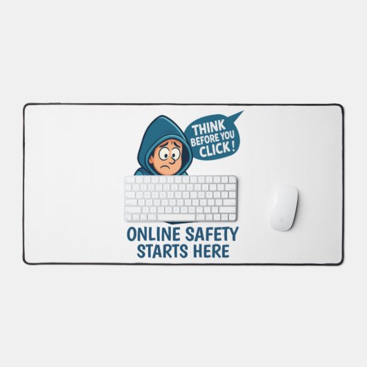 Think Before You Click - Online Safety Awareness Bureaumat (Keyboard & Muis)