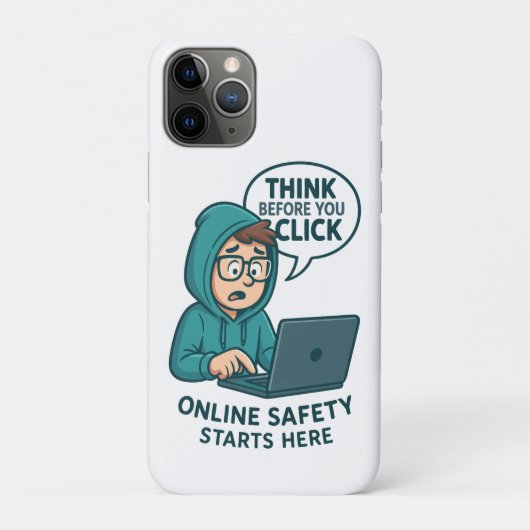 Think Before You Click - Online Safety Awareness Case-Mate iPhone Case (Achterkant)