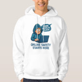 Think Before You Click - Online Safety Awareness Hoodie (Voorkant)