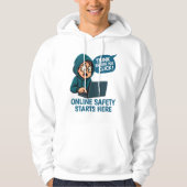 Think Before You Click - Online Safety Awareness Hoodie (Voorkant)