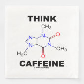 Think Caffeine (Caffeine Chemical Molecule) Servet (Voorkant)