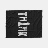 Think Chess Eces Player Chessmaster Chess Love  Fleece Deken (Voorkant (Horizontaal))