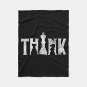 Think Chess Eces Player Chessmaster Chess Love  Fleece Deken (Voorkant)