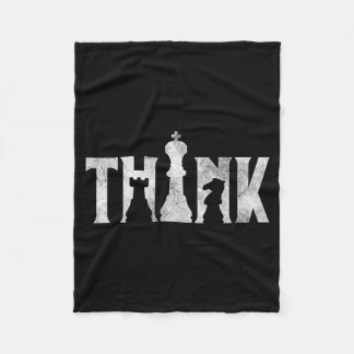 Think Chess Eces Player Chessmaster Chess Love  Fleece Deken