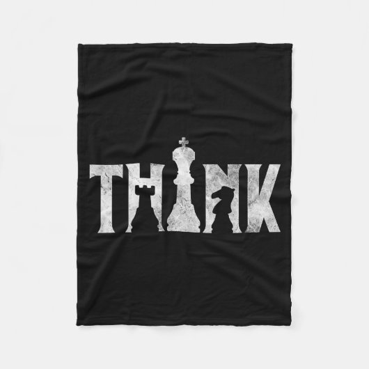 Think Chess Eces Player Chessmaster Chess Love  Fleece Deken (Voorkant)