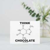 Think Chocolate (Theobromine-molecuulchemie) Briefkaart (Staand voorkant)