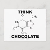 Think Chocolate (Theobromine-molecuulchemie) Briefkaart (Voorkant)