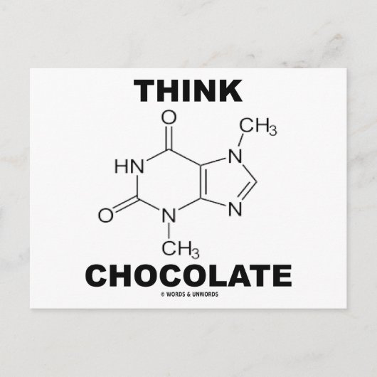 Think Chocolate (Theobromine-molecuulchemie) Briefkaart (Voorkant)