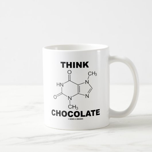 Think Chocolate (Theobromine-molecuulchemie) Koffiemok (Rechts)