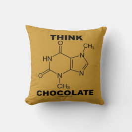 Think Chocolate (Theobromine-molecuulchemie) Kussen
