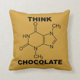 Think Chocolate (Theobromine-molecuulchemie) Kussen