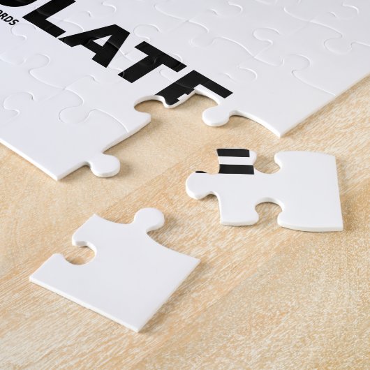 Think Chocolate (Theobromine-molecuulchemie) Legpuzzel (Zijkant)