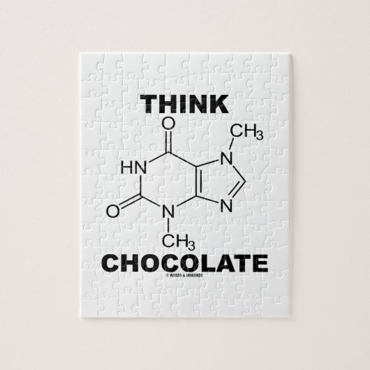 Think Chocolate (Theobromine-molecuulchemie) Legpuzzel (Verticaal)