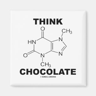 Think Chocolate (Theobromine-molecuulchemie) Magneet