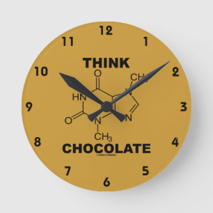 Think Chocolate (Theobromine-molecuulchemie) Ronde Klok
