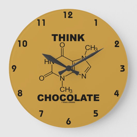 Think Chocolate (Theobromine-molecuulchemie) Ronde Klok (Voorkant)