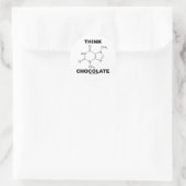 Think Chocolate (Theobromine-molecuulchemie) Ronde Sticker (Tas)