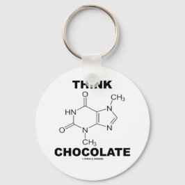 Think Chocolate (Theobromine-molecuulchemie) Sleutelhanger